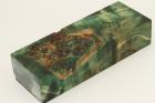 Bloc pour la coutellerie, Loupe de Peuplier stabilis vert, ref:BLpPEs70884ve