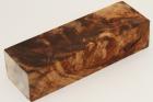 Bloc pour la coutellerie, Loupe de Peuplier stabilise marron, ref:BLpPEs70987ma