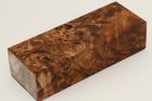 Bloc pour la coutellerie, Loupe de Peuplier stabilise marron, ref:BLpPEs70989ma
