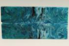Plaquettes pour la coutellerie, rsine bleue/verte, ref:PRR71050