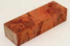 Bloc pour la coutellerie, Loupe de Peuplier stabilise orange, ref:BLpPEs71241o