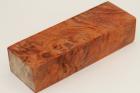 Bloc pour la coutellerie, Loupe de Peuplier stabilise orange, ref:BLpPEs71242o