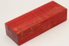 Bloc pour la coutellerie, Erable sycomore ond� stabilis� rouge, ref:BESOs73320r