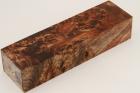 Bloc pour la coutellerie, Loupe de Peuplier stabilis�e marron, ref:BLpPEs73854ma