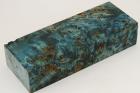 Bloc pour la coutellerie, Loupe de Peuplier stabilis�e bleu, ref:BLpPEs74048b