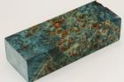 Bloc pour la coutellerie, Loupe de Peuplier stabilis�e bleu, ref:BLpPEs74045b