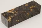 Bloc pour la coutellerie, Loupe d'Erable N�gundo stabilis� noir/vert, ref:BLpErs74302nr