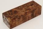 Bloc pour la coutellerie, Loupe de Peuplier stabilis�e marron, ref:BLpPEs74546ma