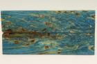 Plaquettes pour la coutellerie, loupe de Fr�ne stabilis� bleue, ref:PLpFrs74685b