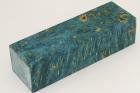 Bloc pour la coutellerie, Loupe d'Erable N�gundo stabilis� bleu, ref:BLpErs74740b