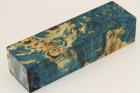 Bloc pour la coutellerie, Loupe d'Erable N�gundo stabilis� bleu, ref:BLpErs75395b