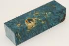 Bloc pour la coutellerie, Loupe d'Erable N�gundo stabilis� bleu, ref:BLpErs75396b