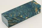 Bloc pour la coutellerie, Loupe d'Erable N�gundo stabilis� bleu, ref:BLpErs75399b