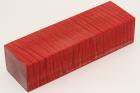 Bloc pour la coutellerie, Erable sycomore ond� stabilis� rouge, ref:BESOs76032r