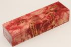 Bloc pour la coutellerie, Loupe de Peuplier stabilis� rouge, ref:BLpPEs76116r