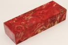 Bloc pour la coutellerie, Loupe de Peuplier stabilis� rouge, ref:BLpPEs76117r