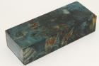 Bloc pour la coutellerie, Loupe de Peuplier stabilis�e bleu, ref:BLpPEs76293b
