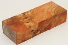 Bloc pour la coutellerie, Loupe de Peuplier stabilis orange, ref:BLpPEs34366o