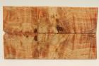 Plaquettes pour la coutellerie, Loupe de Peuplier stabilis orange, ref:PLpPEs40040o