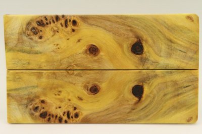 Plaquettes pour la coutellerie, Loupe de Peuplier stabilisé jaune, ref:PLpPEs49711j