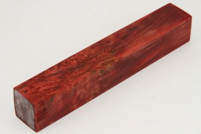Carrelet à stylo, Bouleau de Carélie stabilisé rouge, ref:SBMs51346r