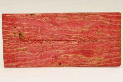 Plaquettes pour la coutellerie, loupe de Frêne stabilisé rouge, ref:PLpFs53152r