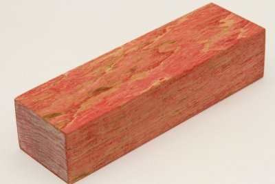 Bloc pour la coutellerie, loupe de Frêne stabilisé rouge, ref:BLpFrs57116r