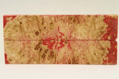 Plaquettes pour la coutellerie, Loupe d'Erable Négundo stabilisé rouge, ref:PLpErs58147r