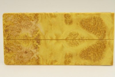 Plaquettes pour la coutellerie, Loupe d'Erable Négundo stabilisé jaune, ref:PLpErs59598j