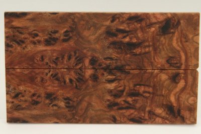 Plaquettes pour la coutellerie, loupe de Chechen+résine noire, ref:PLpChch60497