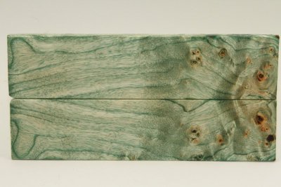 Plaquettes pour la coutellerie, Loupe de Peuplier stabilisé vert, ref:PLpPEs60677ve