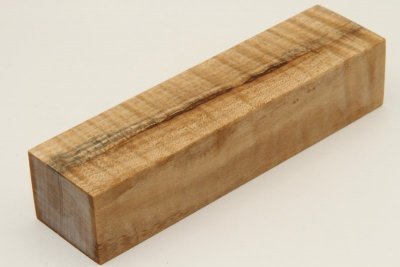 Bloc pour la coutellerie, Erable sycomore ondé stabilisé naturel, ref:BESOs61096na