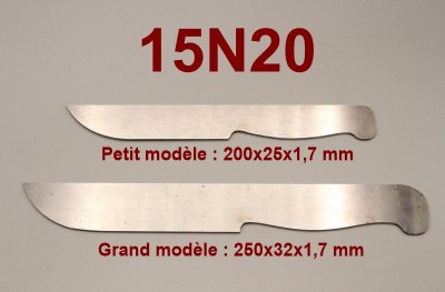 Ebauche de lame pour débuter en 15N20, ref:ELame15N20