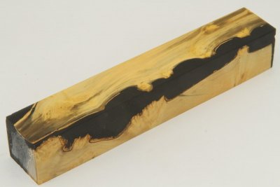 Carrelet pour le tournage, Loupe de Buis + résine noire, ref:SRLpBU62272