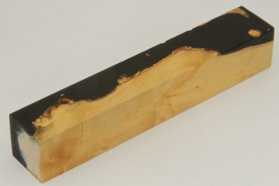 Carrelet pour le tournage, Loupe de Buis + résine noire, ref:SRLpBU62275