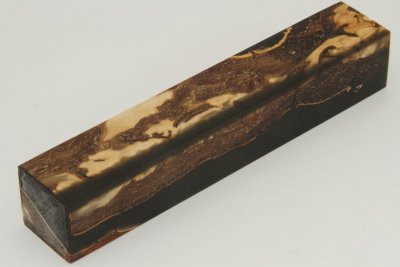 Carrelet pour le tournage, Bouleau madré + résine noire, ref:SRBM62389