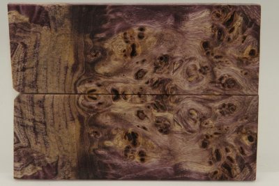 Plaquettes pour la coutellerie, Loupe de Peuplier stabilisé violet, ref:PLpPEs63171vi