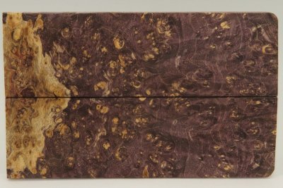 Plaquettes pour la coutellerie, Loupe d'Erable stabilisé violet, ref:PLpErs63266vi