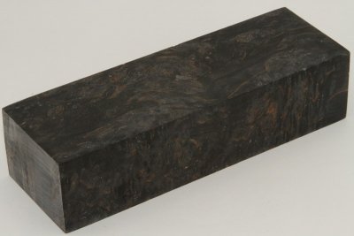 Bloc pour la coutellerie, Bouleau de Carélie stabilisé noir, ref:BBMs64638nr