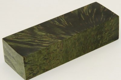 Bloc pour la coutellerie, Bouleau de Carélie stabilisé vert, ref:BBMs64653ve