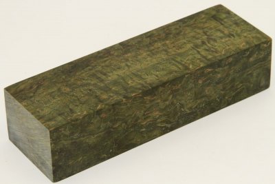 Bloc pour la coutellerie, Bouleau de Carélie stabilisé vert, ref:BBMs64833ve