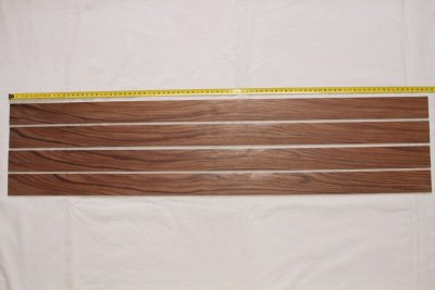 Lames pour branches d'arc, Palissandre de Santos, lot de 4, ref:LAPalDS65401