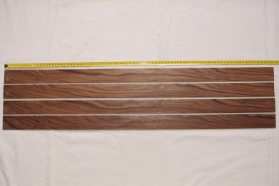 Lames pour branches d'arc, Palissandre de Santos, lot de 4, ref:LAPalDS65402