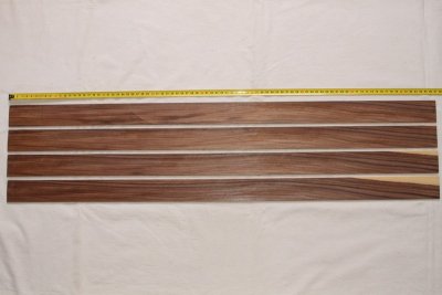 Lames pour branches d'arc, Palissandre de Santos, lot de 4, ref:LAPalDS65403