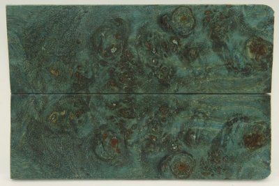 Plaquettes pour la coutellerie, Loupe de Peuplier stabilisée bleu, ref:PLpPEs66594b