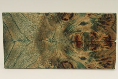 Plaquettes pour la coutellerie, Loupe de Peuplier stabilisé vert, ref:PLpPEs67340ve