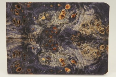Plaquettes pour la coutellerie, Loupe de Peuplier stabilisé violet, ref:PLpPEs67432vi