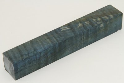 Carrelet à stylo, Erable sycomore ondé stabilisé bleu, ref:SESOs67680b