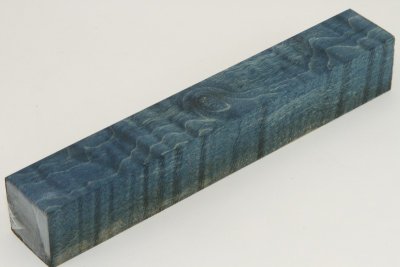 Carrelet à stylo, Erable sycomore ondé stabilisé bleu, ref:SESOs67686b