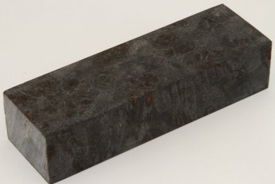 Bloc pour la coutellerie, Loupe de Peuplier stabilisée noire, ref:BLpPEs68556nr